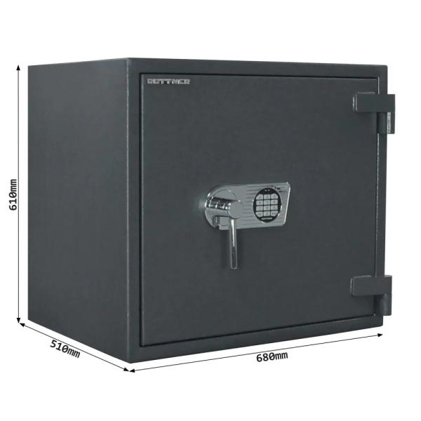 Rottner Wertschutzschrank EN2 Galaxy 60 IT Fire Elektronikschloss graphitgrau T05820